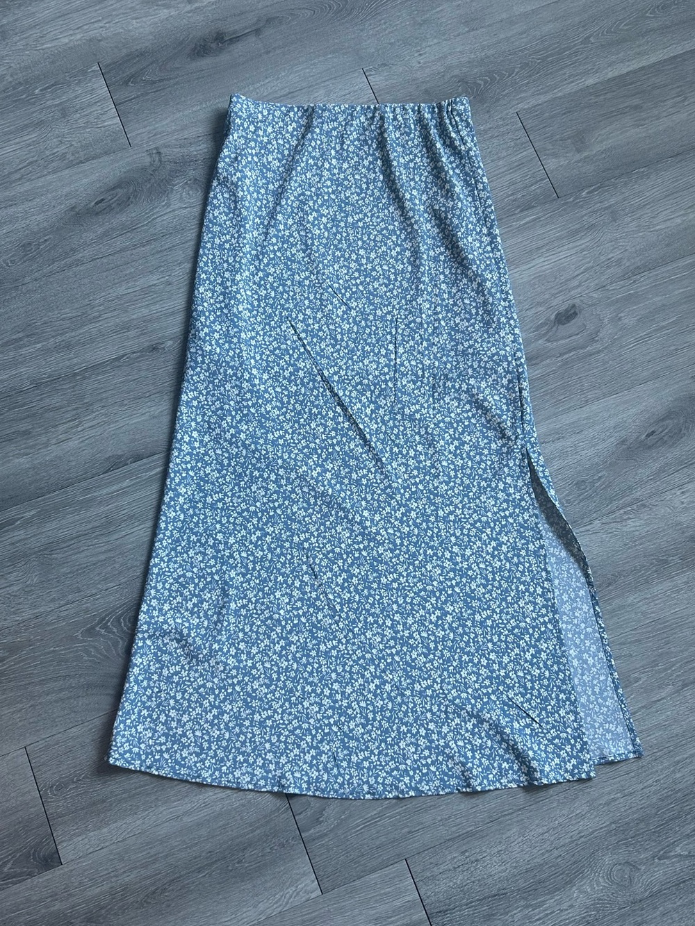 Altar’d State Blue and White Floral Maxi Skirt